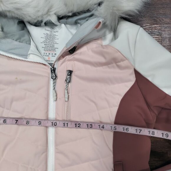 Sweaty Betty Method Hybrid Ski Jacket Faux Fur Hood Women's M, No Belt - Picture 13 of 15